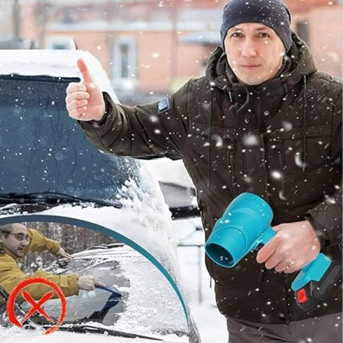 Dmuchawa Akumulatorowa Powietrzna Ręczna do Liści Kurzu Śniegu 400W 2 x Aku