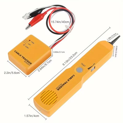 Wykrywacz Lokalizator Kabli Tester Sonda do Szukania Przewodów Rj11 Etui