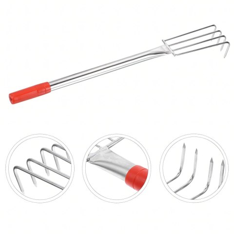 Grabki Ogrodowe Ogrodnicze Metalowe Pazurki do Grabienia Spulchniania 4 Zębne 56 cm