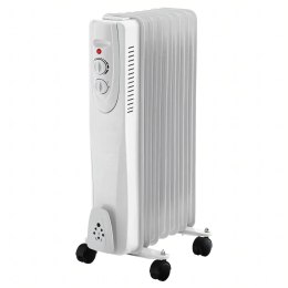 Grzejnik Olejowy Elektryczny Termostat Energooszczędny 1500W 7 Żebrowy Duży