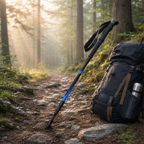 Kij Kijek Trekingowy Regulowany 65-135cm do Chodzenia Nordic Walking Laska