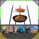 Palenisko Trójnóg Grill Ogniskowy Ogrodowy Wiszący Duży Ognisko Ruszt
