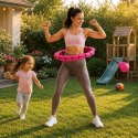 320 x Hula Hop Hulahop z Obciązeniem i Wypustkami Odchudzające Składane + Pas
