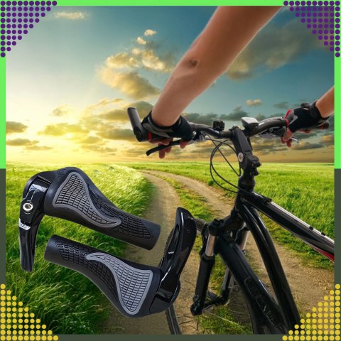 Gripy Chwyty Rowerowe z Rogami Rączki do Roweru Kierownicy Profilowane 2szt