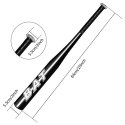 Kij Baseballowy Bejsbolowy Bat Aluminiowy 25" 64cm Mocny Treningowy Czarny