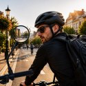 Lusterko Rowerowe Motocyklowe Wsteczne Okrągłe na Kierownicę Czarne 2szt