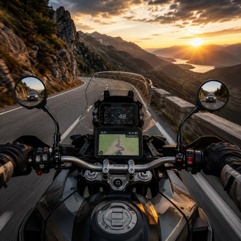 Lusterko Rowerowe Motocyklowe Wsteczne Okrągłe na Kierownicę Czarne 2szt