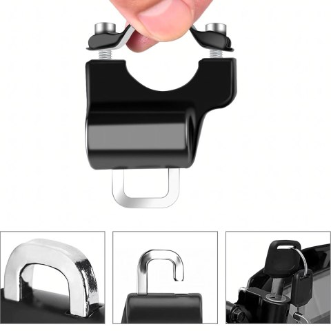 Zamek Blokada do Kasku Motocyklowego Antykradzieżowa Zabezpiecznie 20-24mm