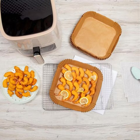 1248 kmpl x Wkład Air Fryer Papier Wkłady Papierowe do Frytkownicy Betłuszczowej 16x16cm 100szt.