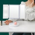 240x Lusterko Kosmetyczne Podświetlane Led Rozkładane Lustro do Makijażu x3