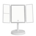 240x Lusterko Kosmetyczne Podświetlane Led Rozkładane Lustro do Makijażu x3