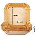 48 x Wkład Air Fryer Papier Wkłady Papierowe do Frytkownicy Beztłuszczowej 20x20cm 100szt.