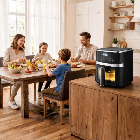 Frytkownica Beztłuszczowa Air Fryer 5L Frytownica 1500W 8 Programów Mocna