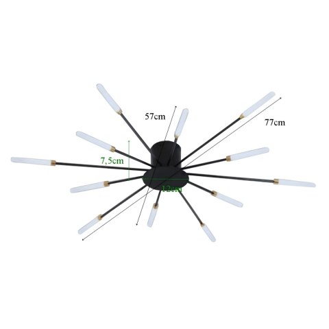Lampa Sufitowa Led Żyrandol Fajerwerki Nowoczesna do Salonu Jadalni 12W