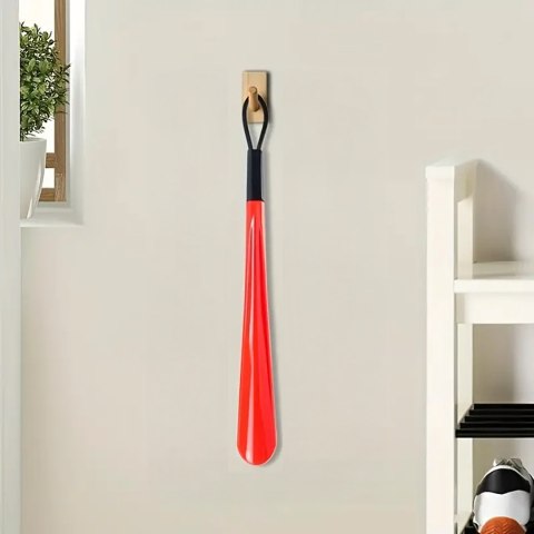 Łyżka do Butów Plastikowa Wytrzymała Czerwona 48 cm Długa z Haczykiem