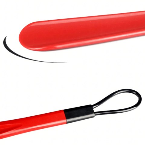 Łyżka do Butów Plastikowa Wytrzymała Czerwona 48 cm Długa z Haczykiem