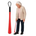 Łyżka do Butów Plastikowa Wytrzymała Czerwona 48 cm Długa z Haczykiem