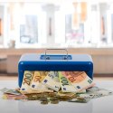 Metalowa Kasetka na Pieniądze Bilon Monety Banknoty Dokumenty Sejf Klucze
