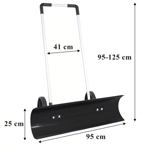 Pług Łopata Do Śniegu Odśnieżarka Zgarniacz Odśnieżacz Na Kołach 95cm