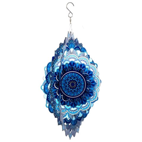 Wisząca Błystka Ozdoba Łapacz Wiatrowa 12" Mandala 3D do Ogrodu Pokoju