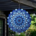 Wisząca Błystka Ozdoba Łapacz Wiatrowa 12" Mandala 3D do Ogrodu Pokoju