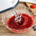 168x Robot Kuchenny Mikser Ręczny Mocny z Stalową Misą 7 Prędkości 100W Końcówki