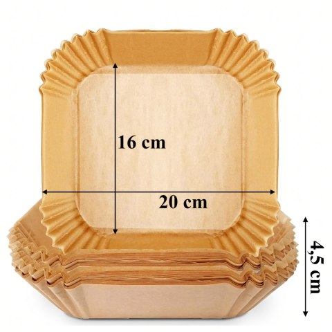 2200 x Wkład Air Fryer Papier Wkłady Papierowe do Frytkownicy Betłuszczowej 16x16cm 36g 100szt.