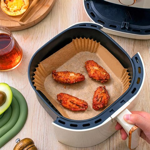 2200 x Wkład Air Fryer Papier Wkłady Papierowe do Frytkownicy Betłuszczowej 16x16cm 36g 100szt.