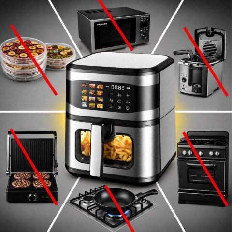 30x Frytkownica Beztłuszczowa Air Fryer 8L Frytownica 1700W 12 Programów Mocna