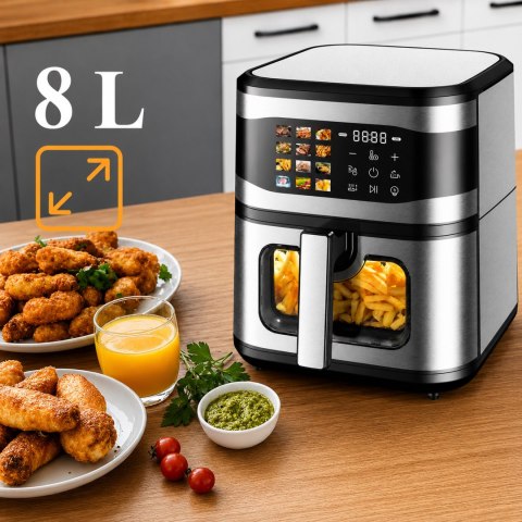 30x Frytkownica Beztłuszczowa Air Fryer 8L Frytownica 1700W 12 Programów Mocna