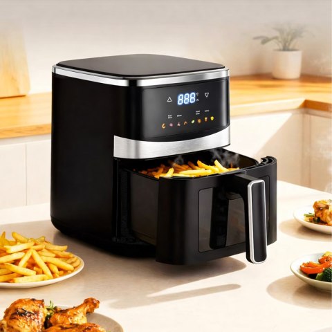 56x Frytkownica Beztłuszczowa Air Fryer 5L Frytownica 1500W 8 Programów Mocna