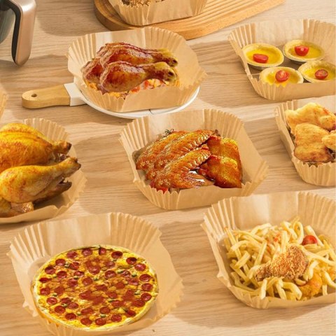 Wkład Air Fryer Papier Wkłady Papierowe do Frytkownicy Betłuszczowej 16x16cm 34g 100szt.