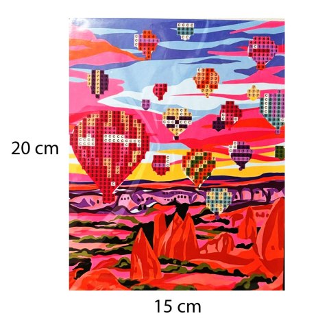 DIAMOND PAINTING HAFT DIAMENTOWY MOZAIKA ZESTAW SZTALUGA 15x20cm DLA DZIECI