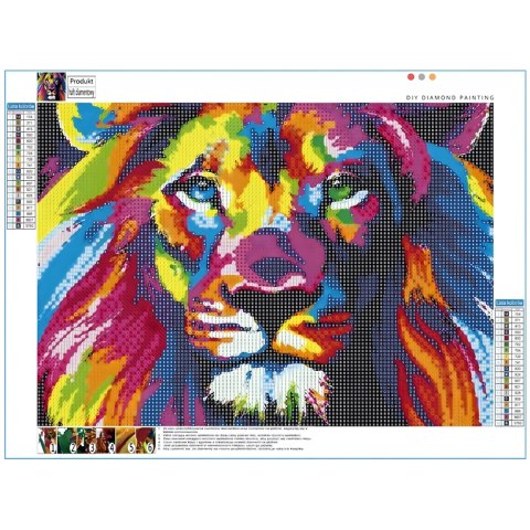 HAFT DIAMENTOWY DUŻY 120x60 Diamond Painting Mozaika Diamentowa XXL ZESTAW