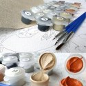 MALOWANIE PO NUMERACH OBRAZ Z RAMĄ DIY ZESTAW PĘDZLE FARBY PŁÓTNO 30x40