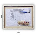 MALOWANIE PO NUMERACH OBRAZ Z RAMĄ DIY ZESTAW PĘDZLE FARBY PŁÓTNO 30x40