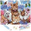 MALOWANIE PO NUMERACH OBRAZ Z RAMĄ DIY ZESTAW PĘDZLE FARBY PŁÓTNO 30x40