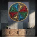 Zestaw Kreatywny Do String Art Przeplatanka Obraz z Nici Ramka 30x30 cm