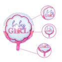 Balony na Baby Shower Bobas Dziewczynka Baby Girl Zestaw 5 szt Gwiazdki