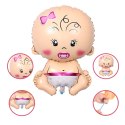 Balony na Baby Shower Bobas Dziewczynka Baby Girl Zestaw 5 szt Gwiazdki