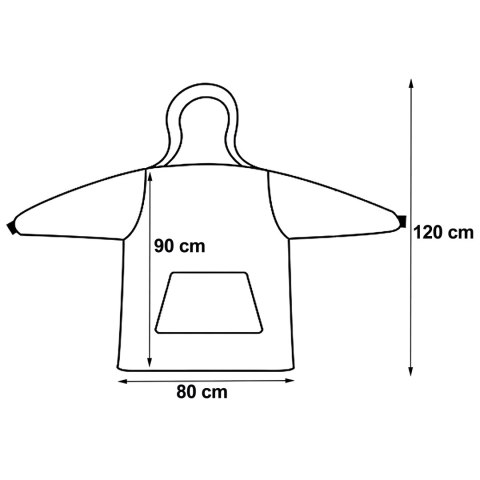 DUŻA BLUZA KOC KOCOBLUZA OVERSIZE GRUBA Z KAPTUREM SZLAFROK DAMSKA MĘSKA