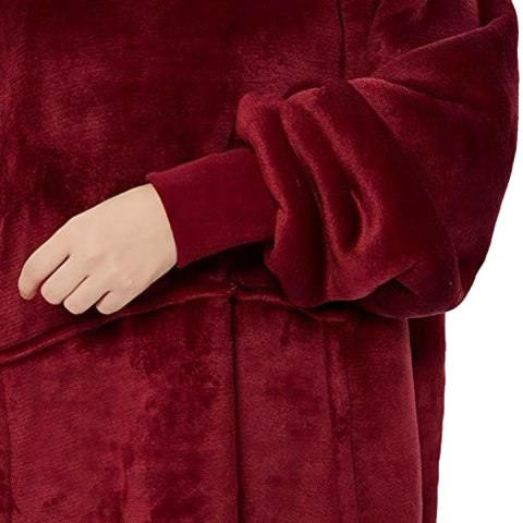 DUŻA BLUZA KOC KOCOBLUZA OVERSIZE GRUBA Z KAPTUREM SZLAFROK DAMSKA MĘSKA