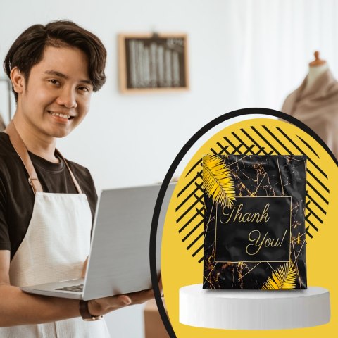 FOLIOPAKI KURIERSKIE MOCNE KOPERTY FOLIOWE 255x370 THANK YOU 50szt
