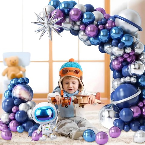 Girlanda Balonowa Zestaw Balonów na Urodziny Astronauta 108 ele