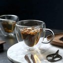 Kubek Miłosny Szklanka w Kształcie Serca Podwójna Ściana Żaroodporny 250 ml