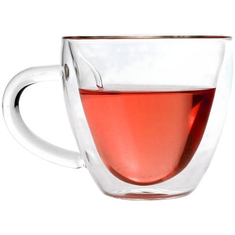 Kubek Miłosny Szklanka w Kształcie Serca Podwójna Ściana Żaroodporny 250 ml