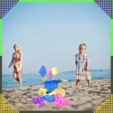 Wiaderko Foremki 9 szt Zabawek Plażowych Ogrodowych do Piaskownicy Dzieci