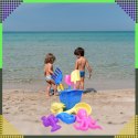 Wiaderko Foremki 9 szt Zabawek Plażowych Ogrodowych do Piaskownicy Dzieci