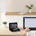 3w1 Zegar Budzik Cyfrowy Bezprzewodowa Ładowarka 15W Temperatura Lustro