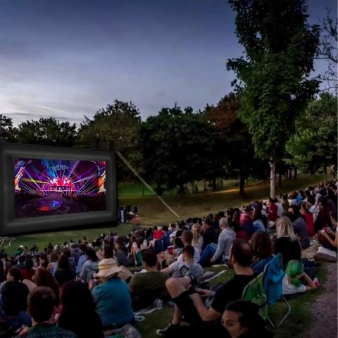 80x Duży Dmuchany Ekran FIlmowy Projekcyjny do Projektora KINO z Dmuchawą
